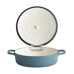 Blue Roaster with Lid 28cm