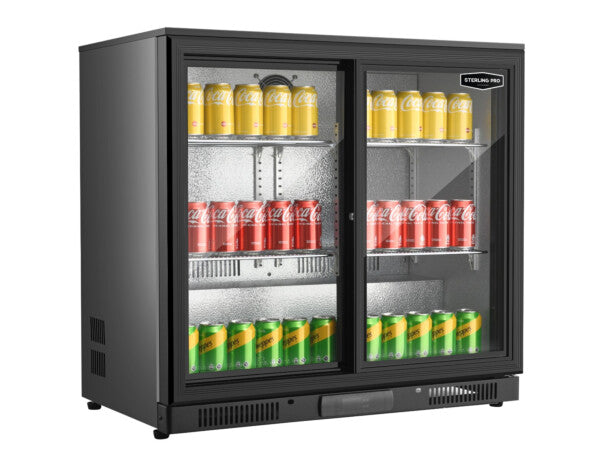 Undercounter Sliding Double Door Bottle Cooler