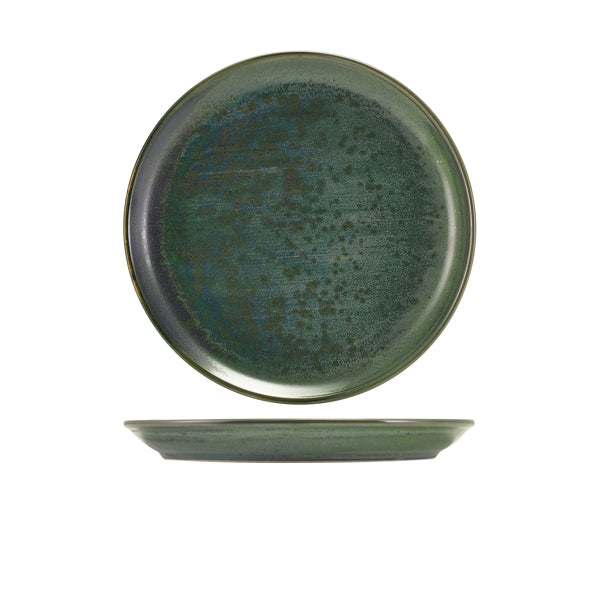 Terra Porcelain Aqua Green Coupe Plate 24cm - Qty 6