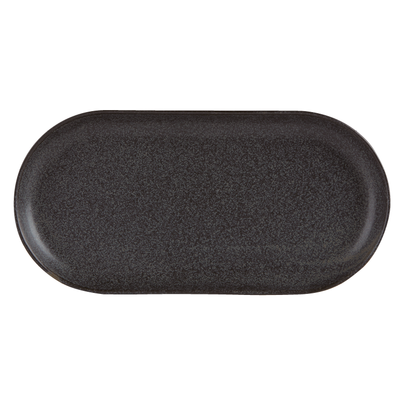 Graphite Narrow Oval Plate 30cm