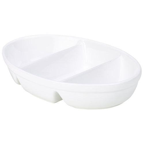 R.G.3 Divided Veg. Dish 28cm White