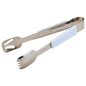 Genware Plastic Handle Buffet Tongs White