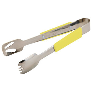 Genware Plastic Handle Buffet Tongs Yellow