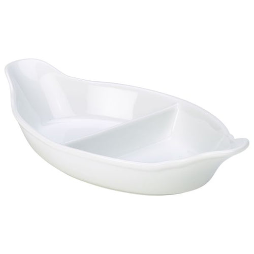 Royal Genware Divided Veg. Dish 28cm White