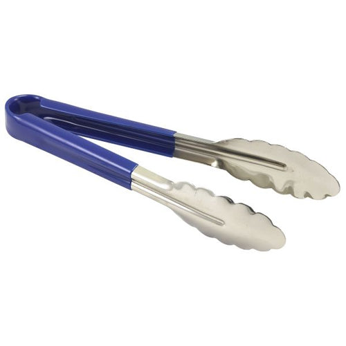 Genware Colour Coded S/St. Tong 23cm Blue