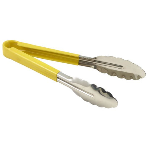 Genware Colour Coded S/St. Tong 23cm Yellow