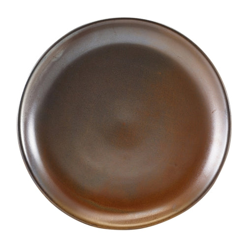 Terra Porcelain Rustic Copper Coupe Plate 24cm