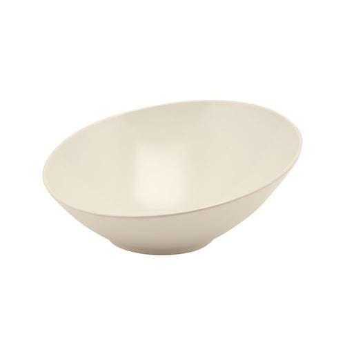 White Melamine Slanted Buffet Bowl 21 x 20 x 10cm