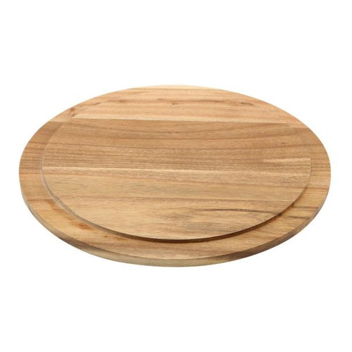 Genware Round Wood Serving / Cake Board 33cm